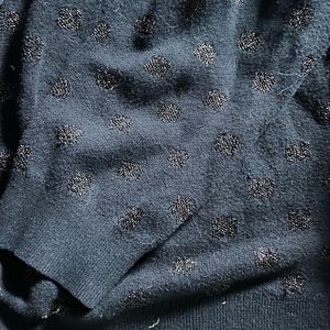 Black Sparkly Polka Dot 2x Cardigan - unbranded